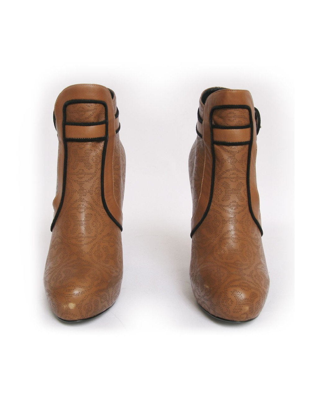 Bottines HERMES t 38.5 cuir dentelle