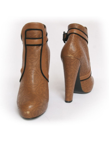 Bottines HERMES t 38.5 cuir dentelle 2