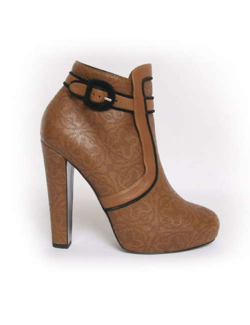 Bottines HERMES t 38.5 cuir dentelle