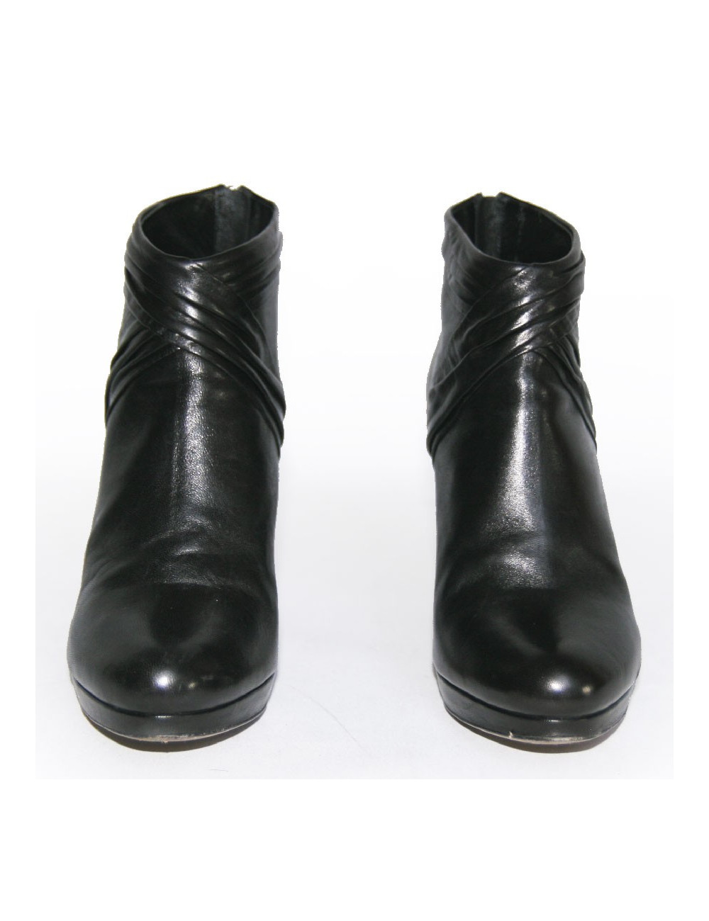 Boots PRADA T 39.5 cuir noir