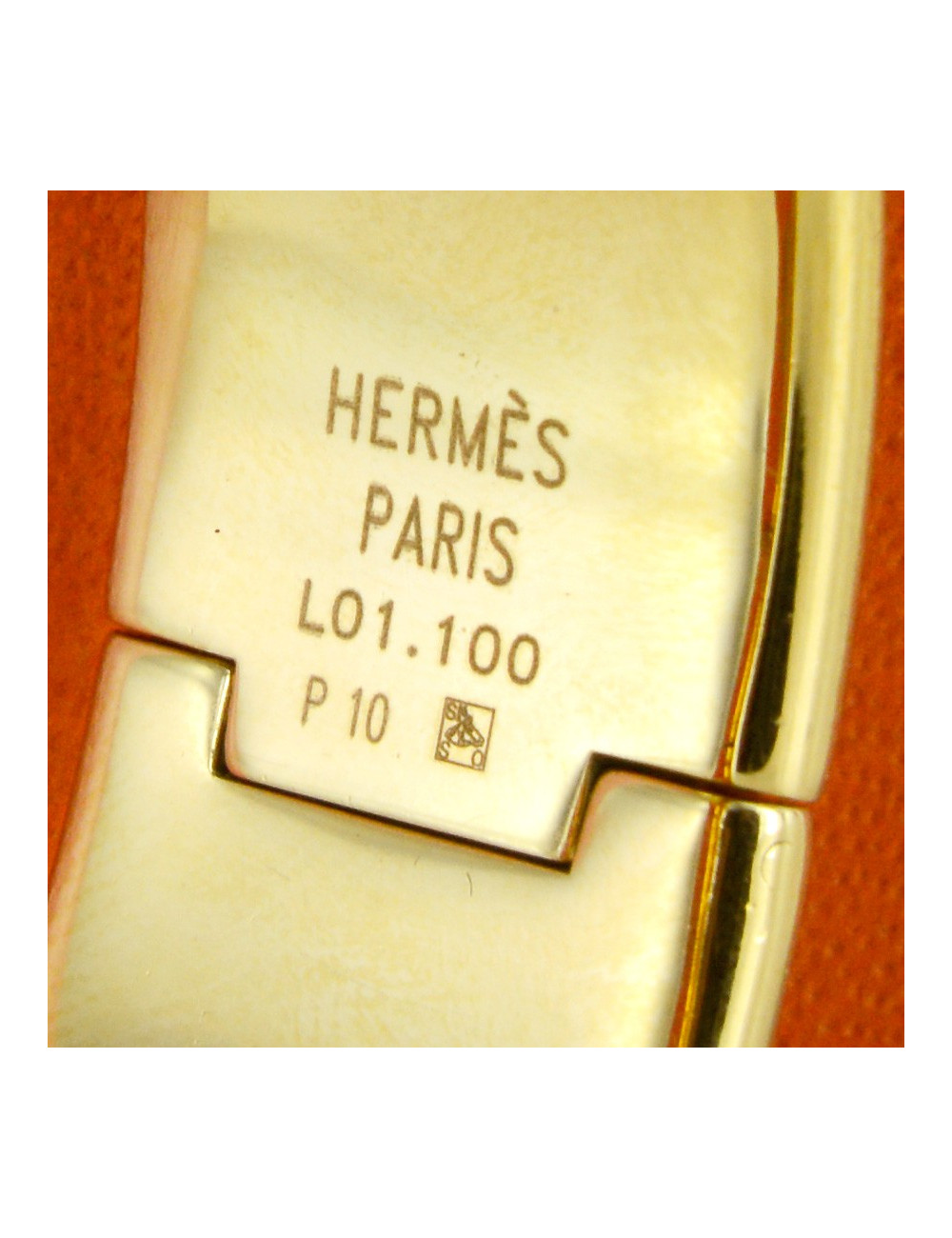 Montre Loquet HERMES  serpent rouge et or 18 carats