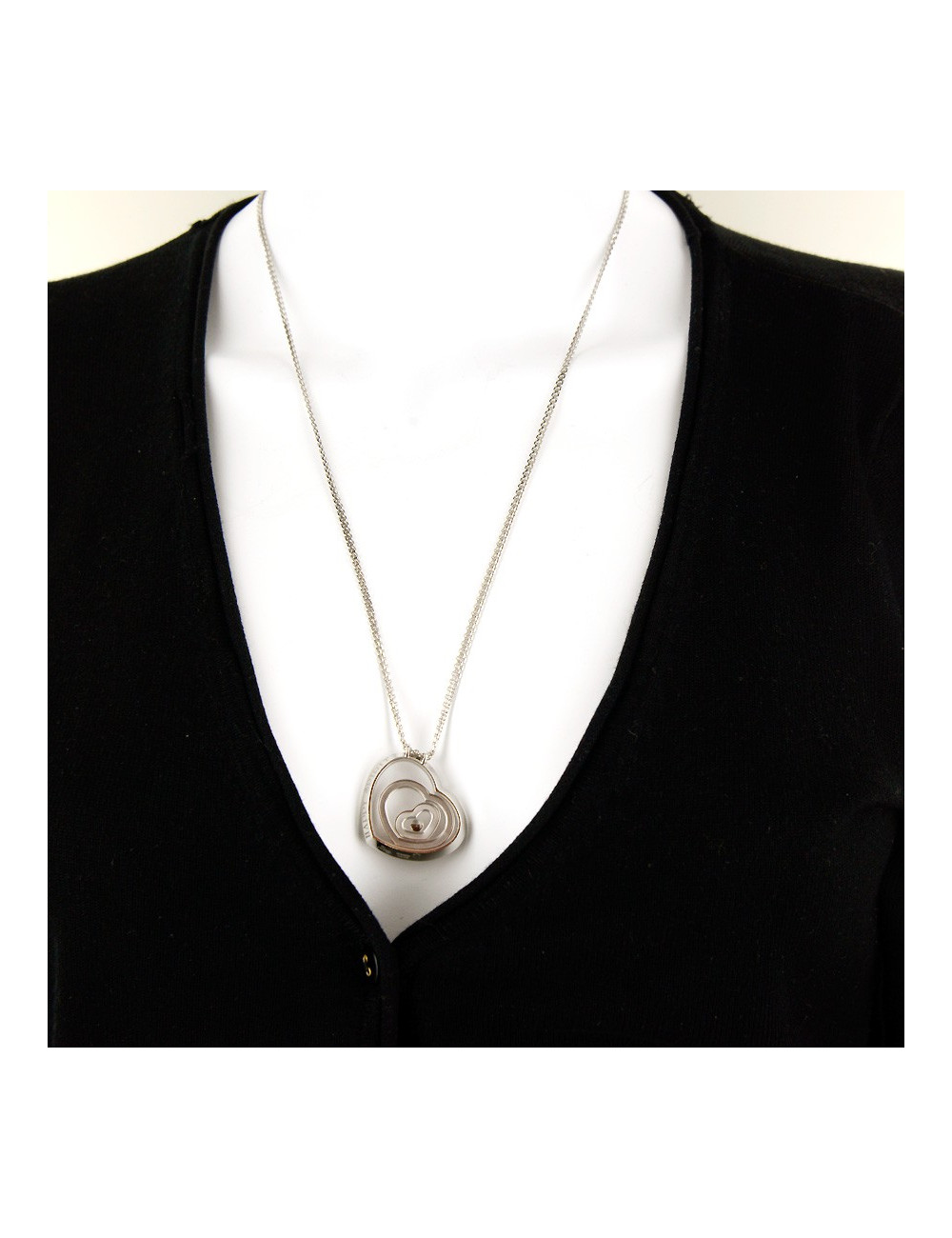 Collier "Happy Spirit" CHOPARD or blanc et diamant