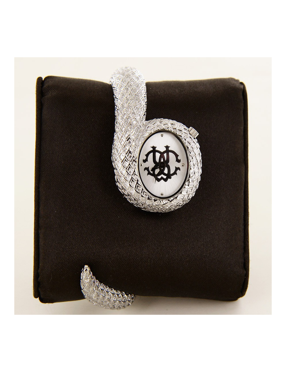 Montre Roberto Cavalli acier serpent