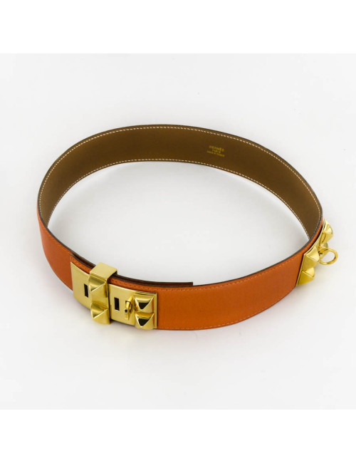 Ceinture médor HERMES T 68 orange