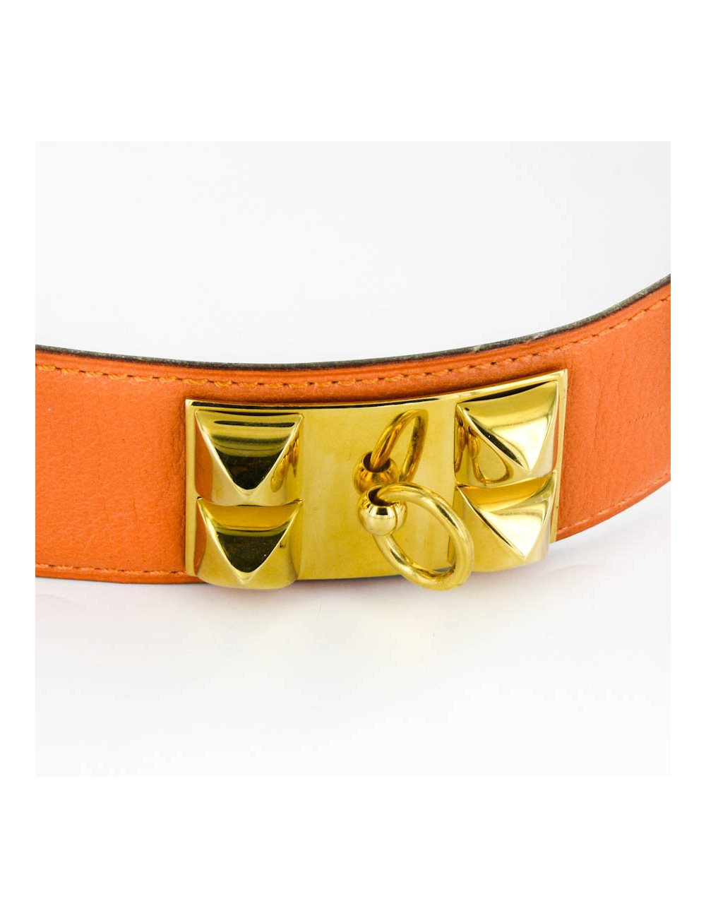 Ceinture médor HERMES T 68 orange