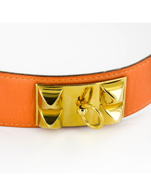 Ceinture médor HERMES T 68 orange