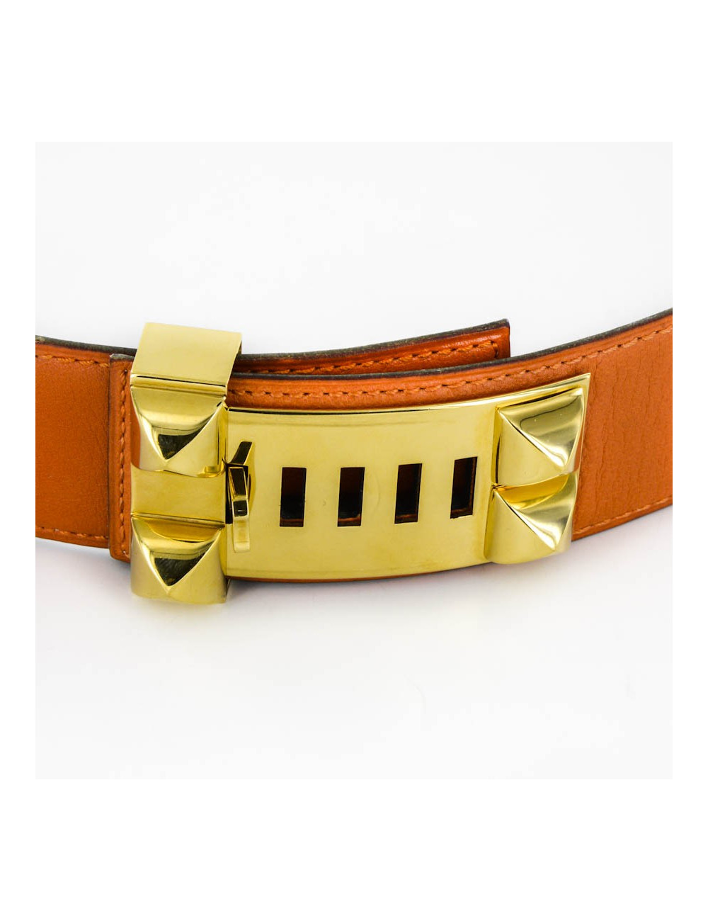 Ceinture médor HERMES T 68 orange