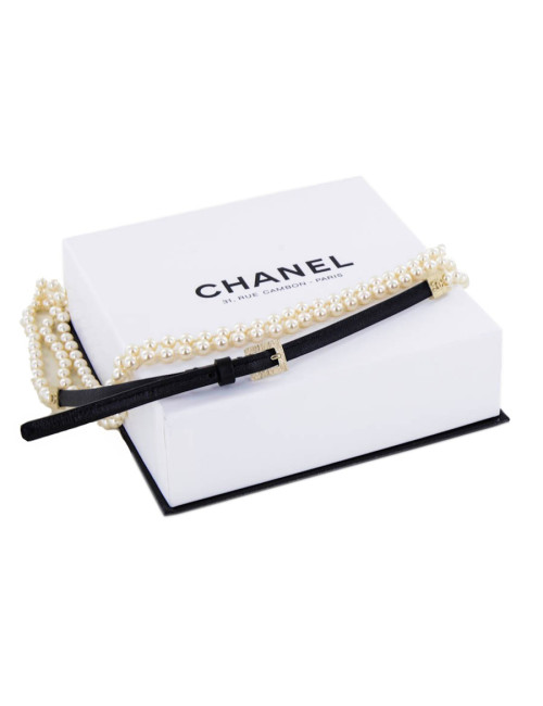 Ceinture sautoir en perles nacrées CHANEL