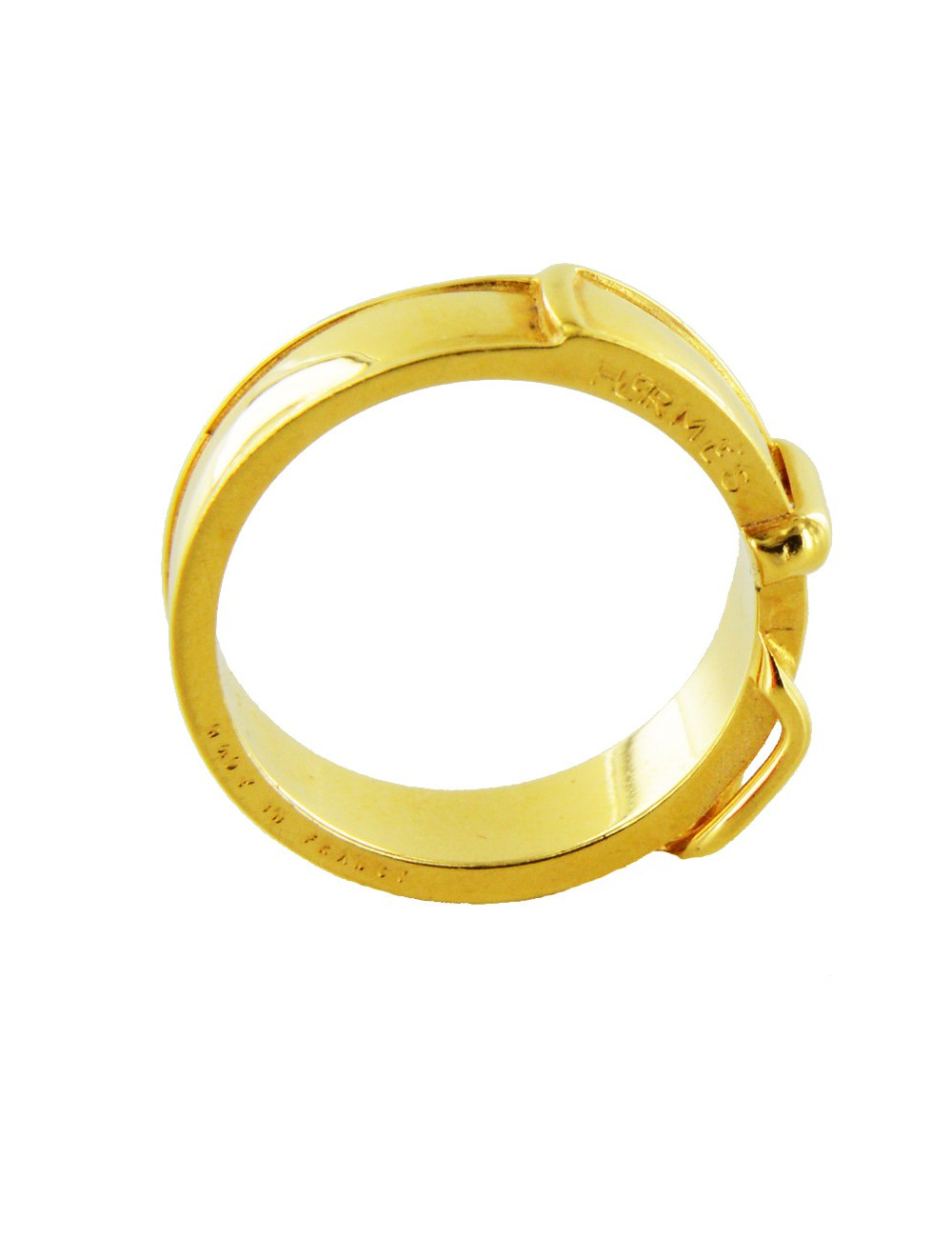 Bague HERMES  en métal doré