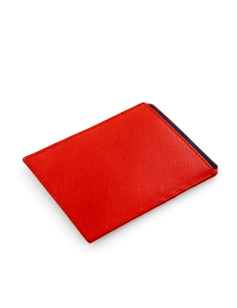 Porte-carte PRADA cuir grainé bordeaux