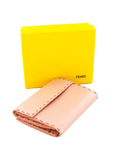 Porte-monnaie FENDI  vieux rose nacré