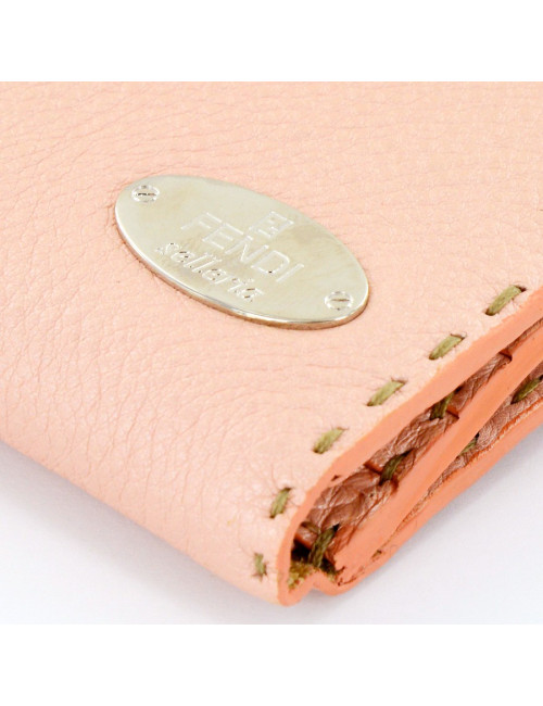 Porte-monnaie FENDI  vieux rose nacré