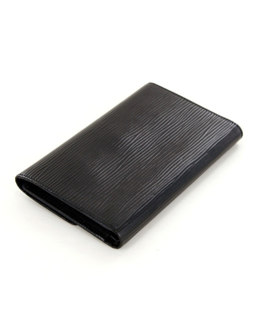 porte-carte LOUIS VUITTON cuir épi noir