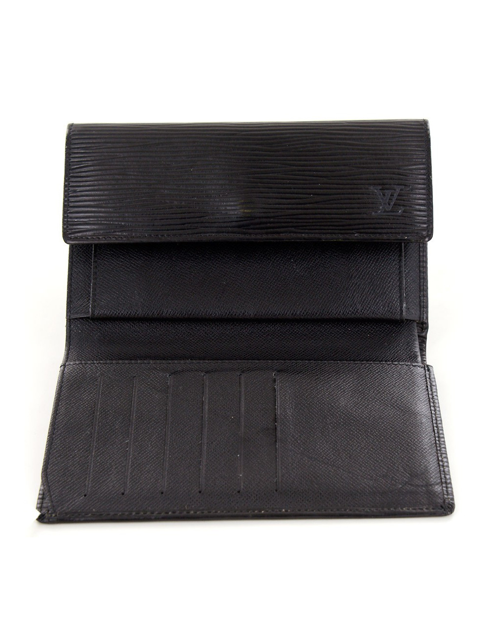 porte-carte LOUIS VUITTON cuir épi noir