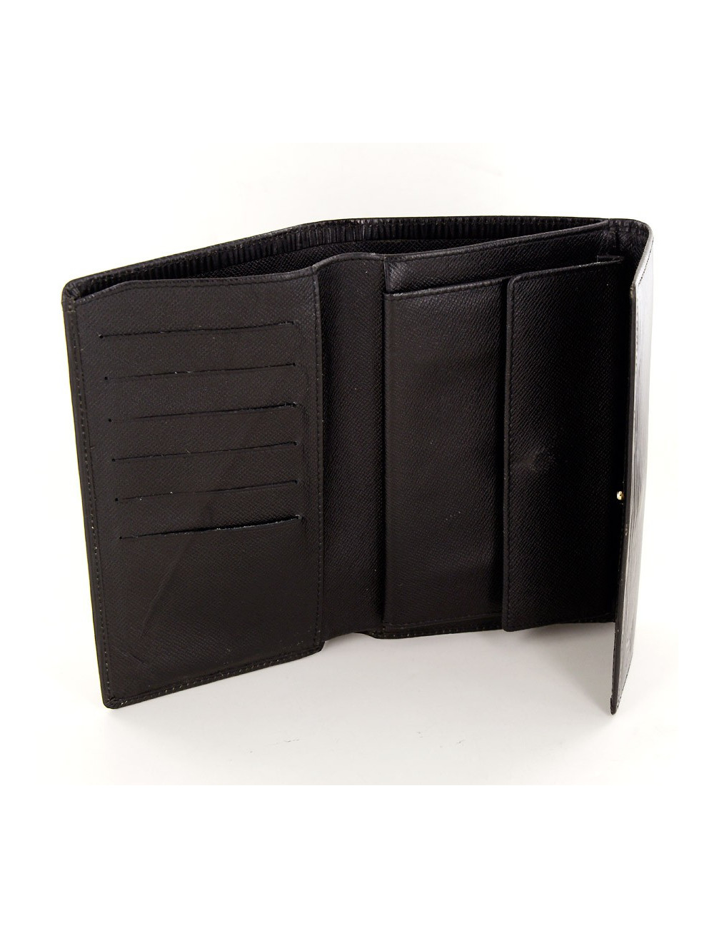 porte-carte LOUIS VUITTON cuir épi noir