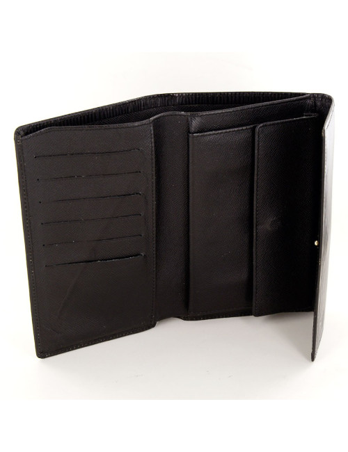 porte-carte LOUIS VUITTON cuir épi noir