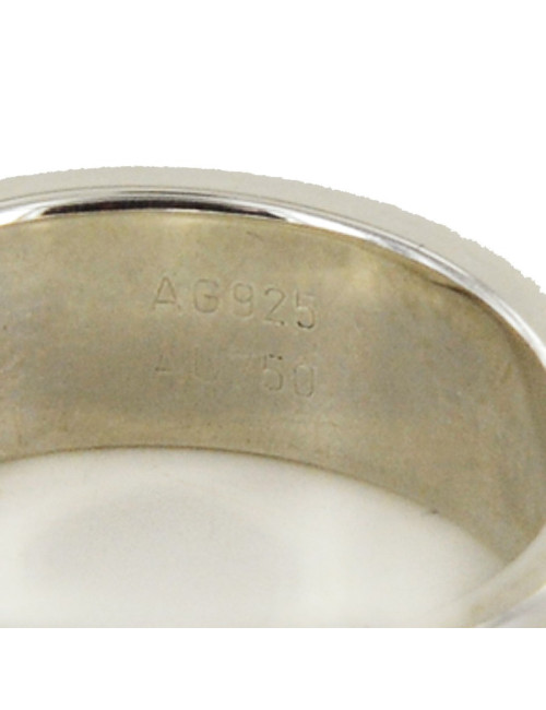 Bague "amulettes" HERMES argent et or rose 