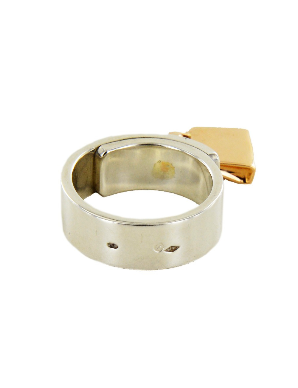 Bague "amulettes" HERMES argent et or rose 