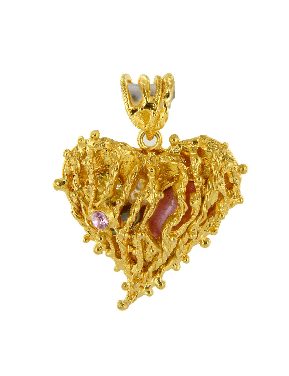 Coeur doré  pour collier CHRISTIAN LACROIX vintage