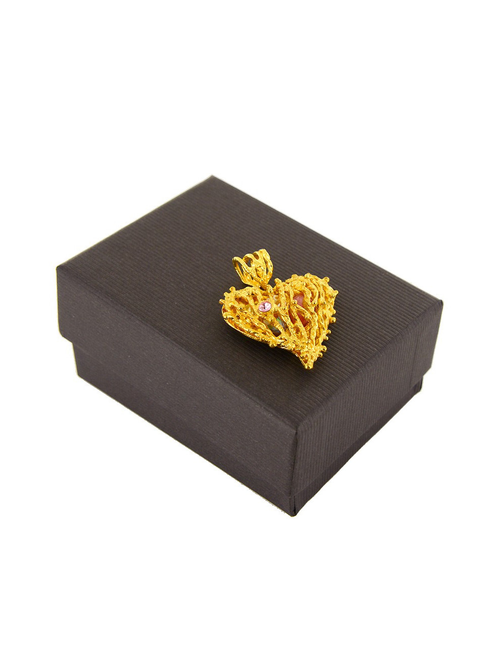 Coeur doré  pour collier CHRISTIAN LACROIX vintage