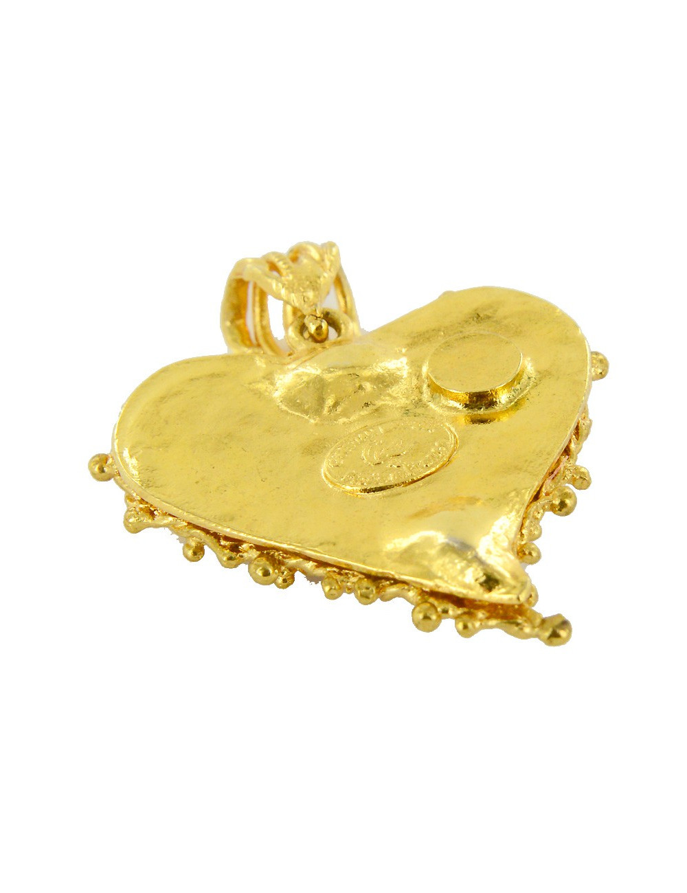 Coeur doré  pour collier CHRISTIAN LACROIX vintage