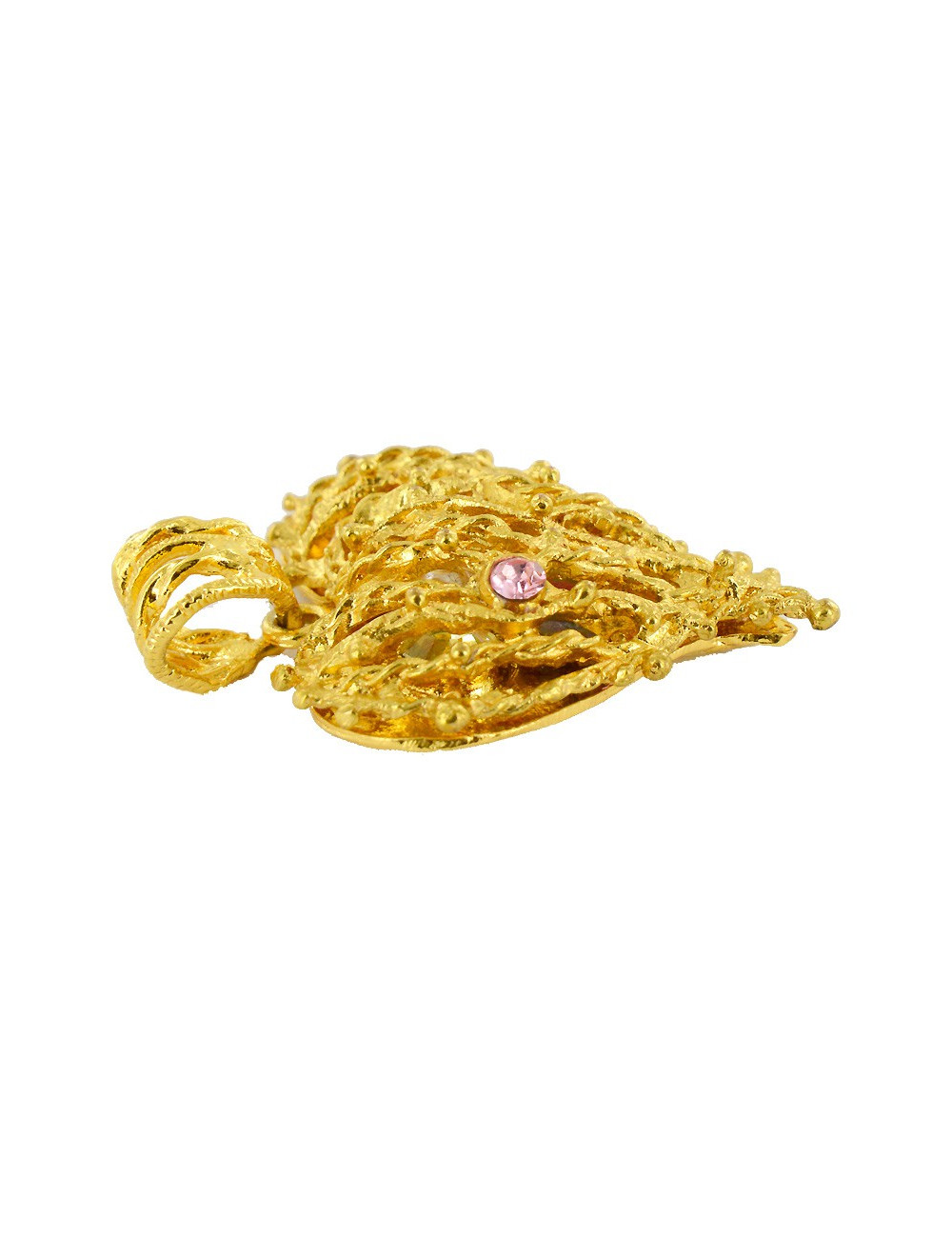 Coeur doré  pour collier CHRISTIAN LACROIX vintage