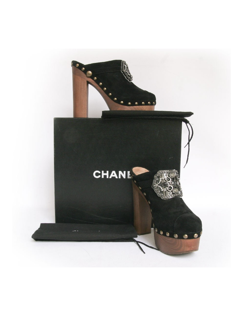 Mules en bois CHANEL T 41  collector 