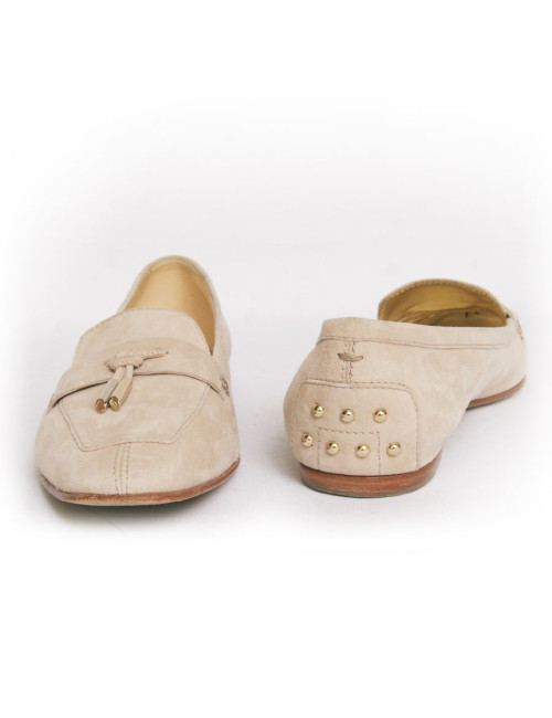 mocassins TOD' S T 38.5 daim beige