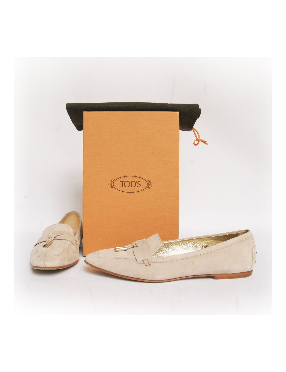 mocassins TOD' S T 38.5 daim beige