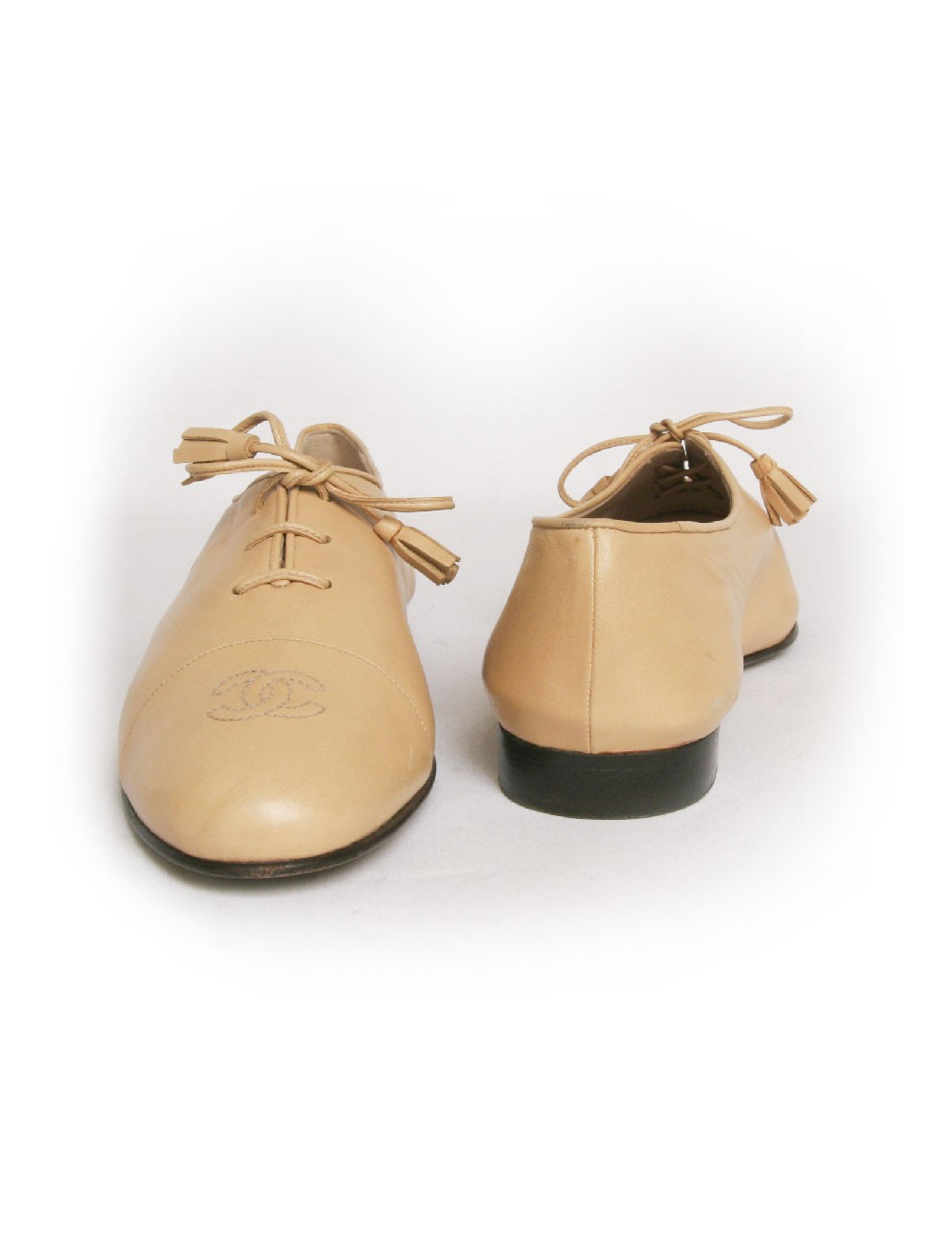 Chaussures CHANEL t41 cuir d'agneau beige