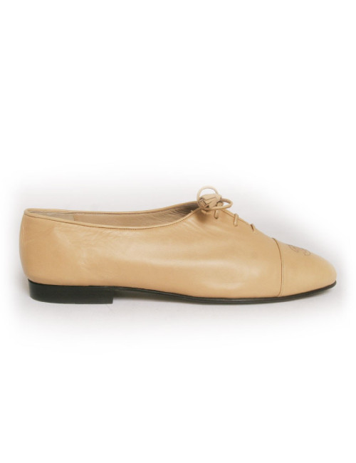 Chaussures CHANEL t41 cuir d'agneau beige