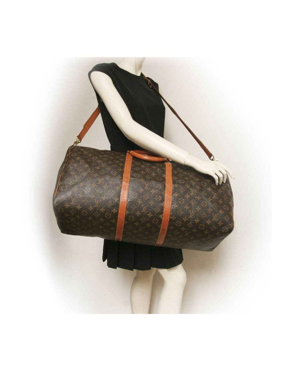 Sac keepall 60 LOUIS VUITTON toile monogram avec bandoulière