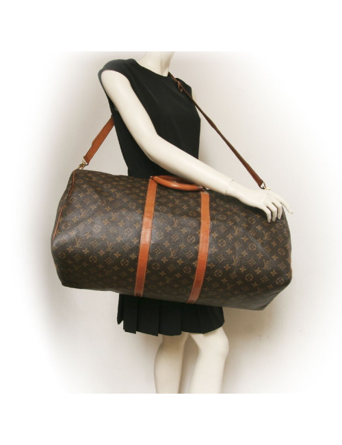 Sac keepall 60 LOUIS VUITTON toile monogram avec bandoulière
