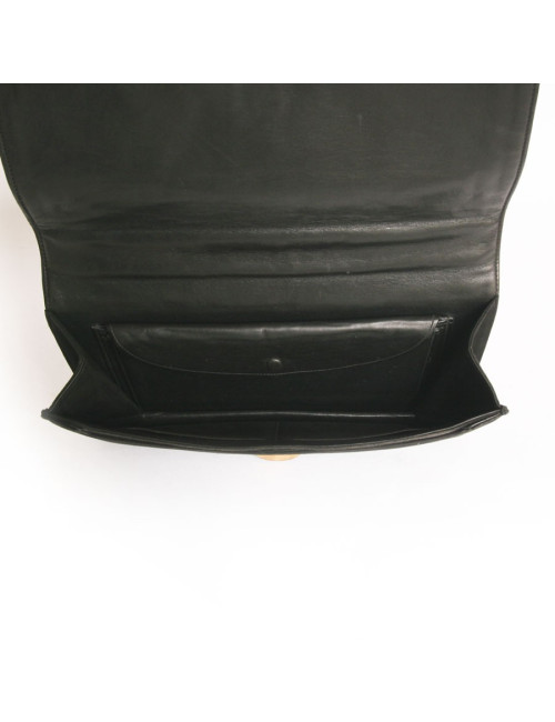 Sac HERMES vintage en daim noir