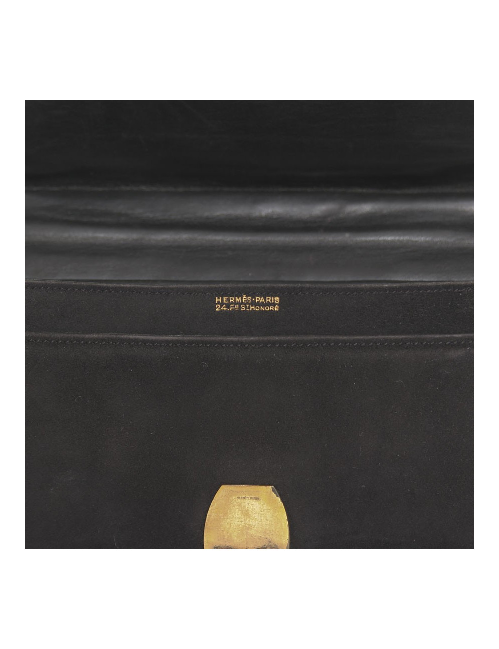 Sac HERMES vintage en daim noir