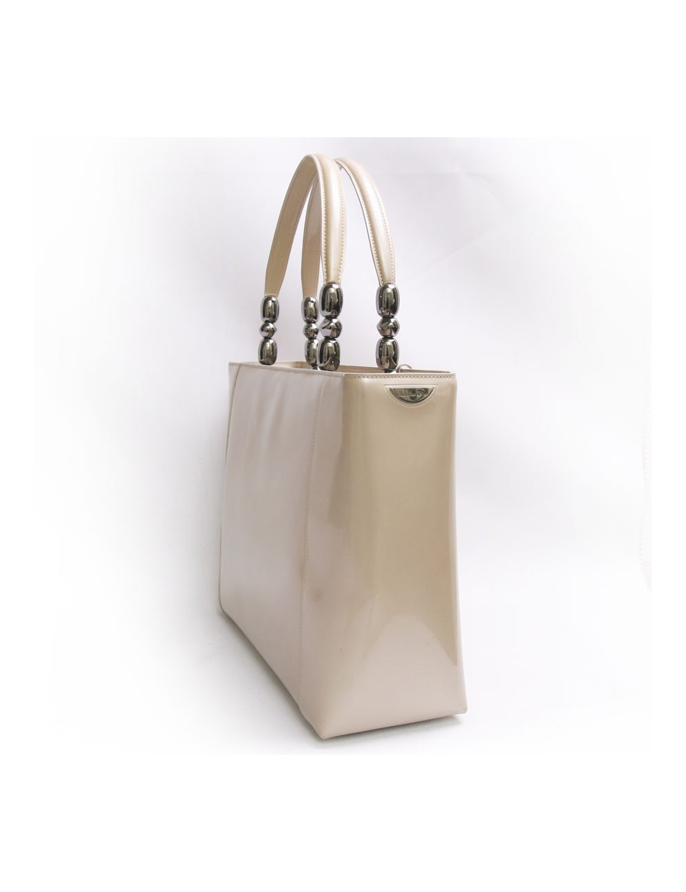 Dac lady dioir DIOR en vernis crème GM et son porte-monnaie