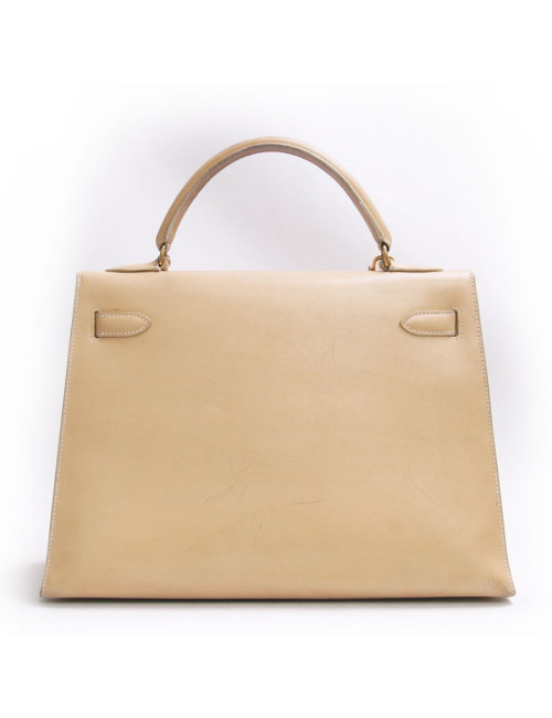 Sac Kelly 32 HERMES cuir box sable