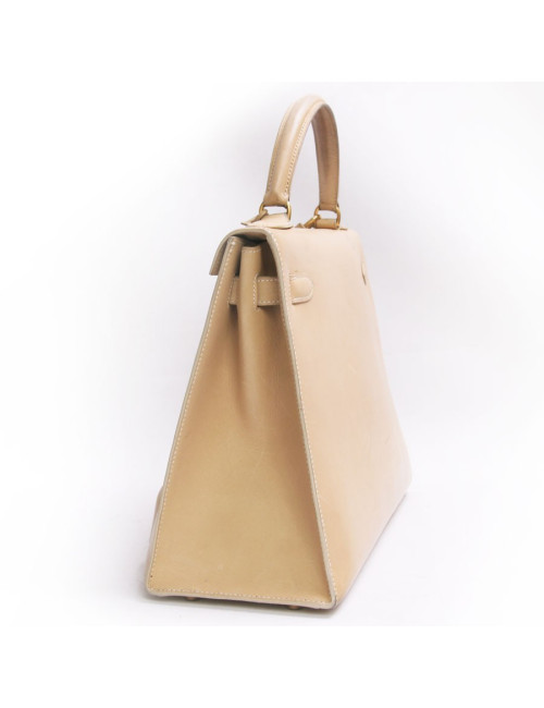 Sac Kelly 32 HERMES cuir box sable