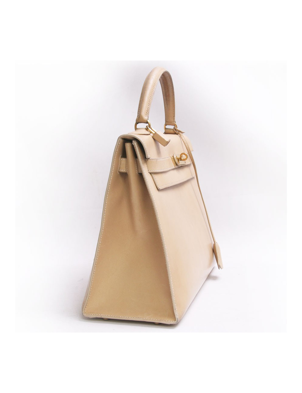 Sac Kelly 32 HERMES cuir box sable