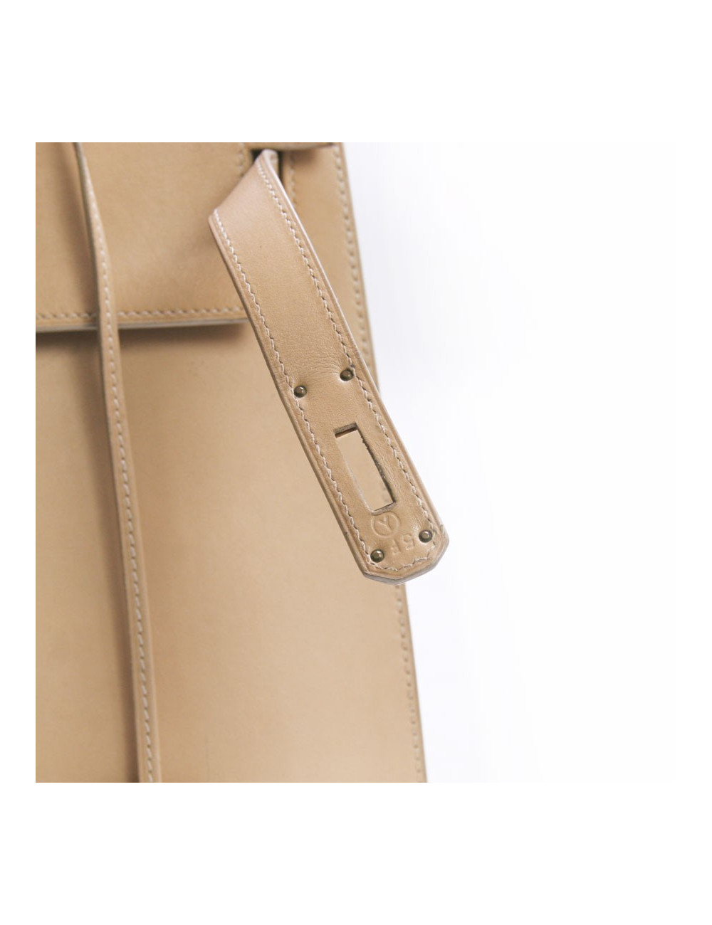 Sac Kelly 32 HERMES cuir box sable