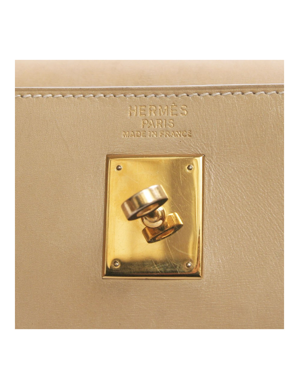 Sac Kelly 32 HERMES cuir box sable