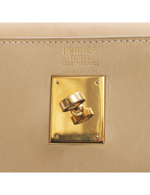 Sac Kelly 32 HERMES cuir box sable