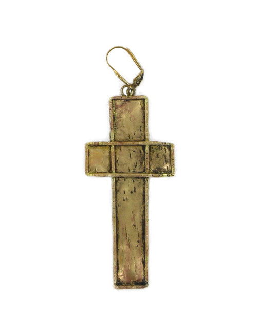 Boucle d'oreille croix MARGUERITE DE VALOIS