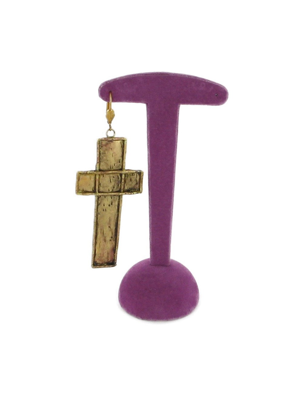 Boucle d'oreille croix MARGUERITE DE VALOIS