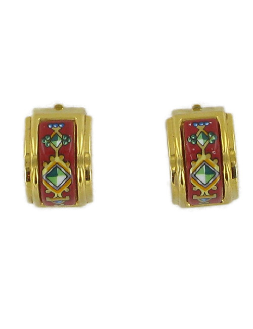 Clips d'oreilles émaillés HERMES