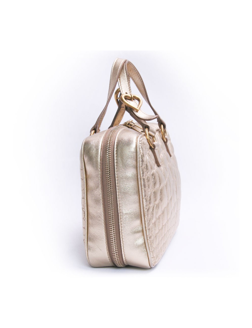 Mini sac YVES SAINT LAURENT cuir doré