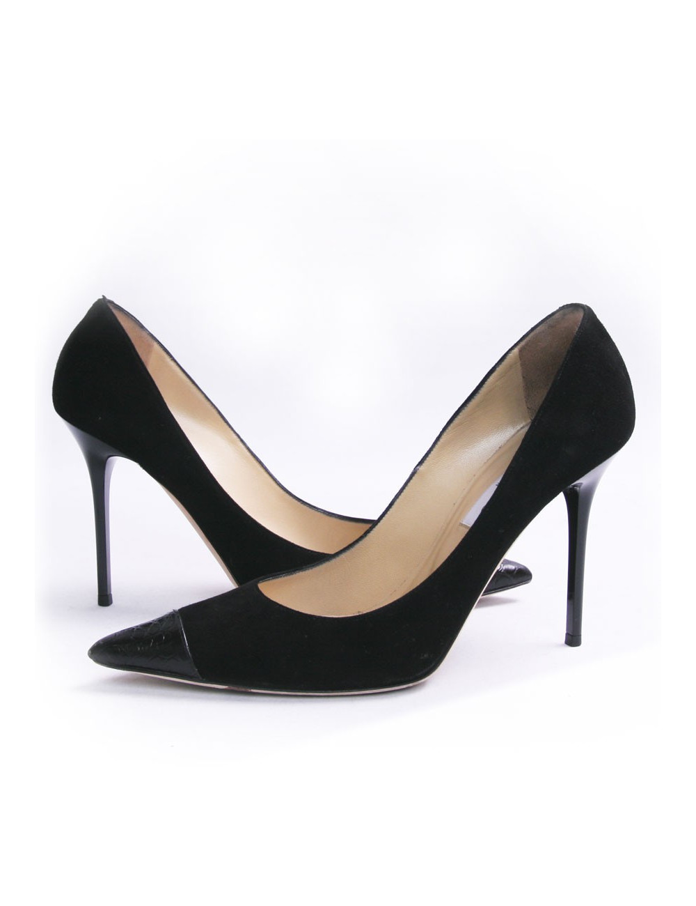 Escarpins JIMMY CHOO en veau velours noir T38,5