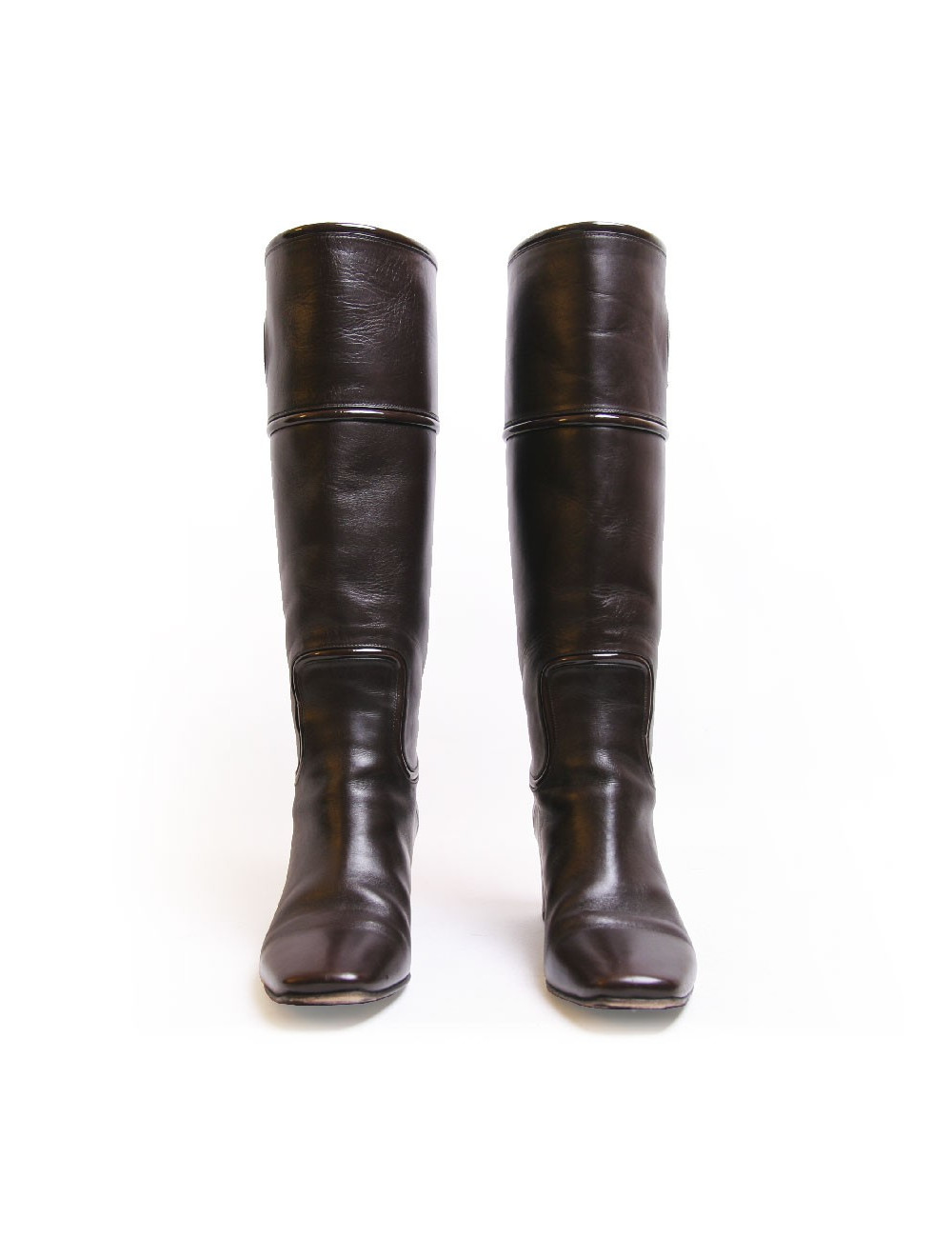 Bottes CHRISTIAN DIOR en cuir marron T38,5