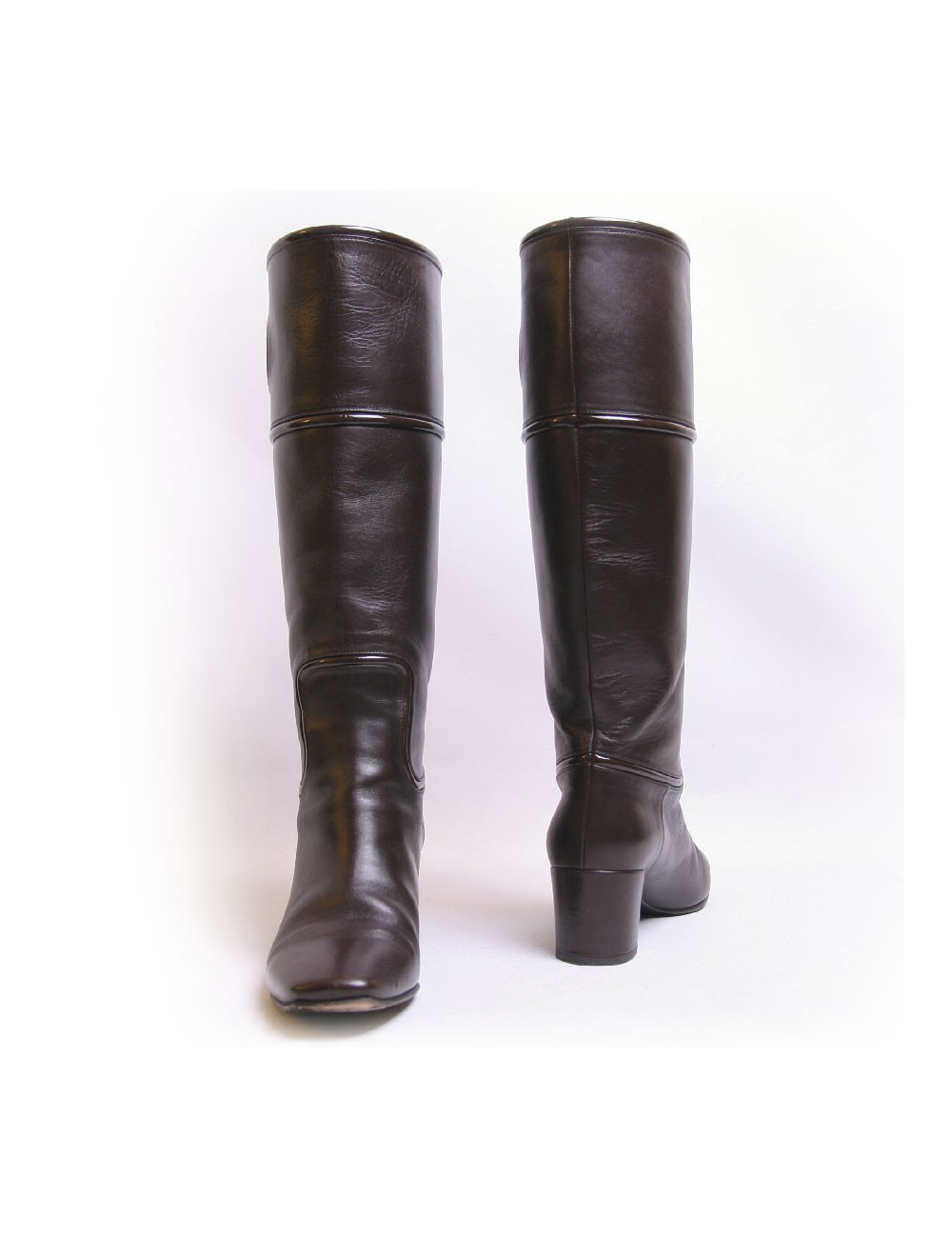 Bottes CHRISTIAN DIOR en cuir marron T38,5
