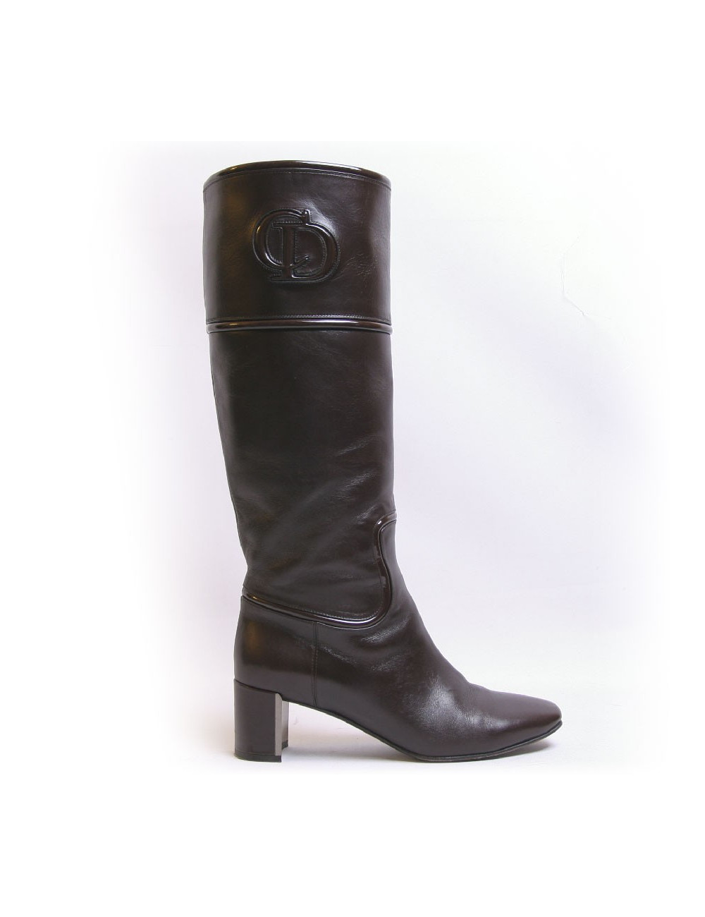 Bottes CHRISTIAN DIOR en cuir marron T38,5